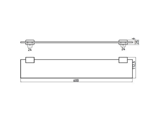Стеклянная полка Emco Loft 0510 001 60 Хром