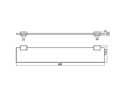 Стеклянная полка Emco Loft 0510 001 60 Хром