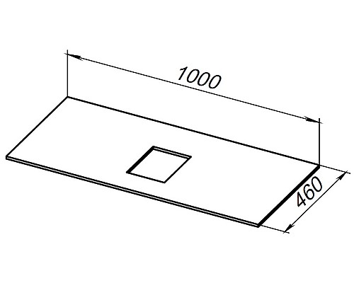Столешница под раковину Allen Brau Infinity 100 1.21012.G-S Серый структ