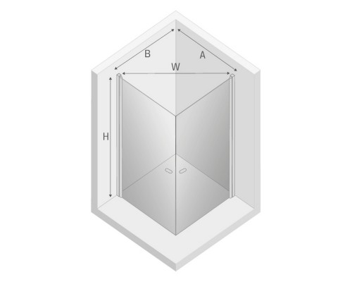Душевое ограждение NEW TRENDY NEW SOLEO 2D 80x80x195 (хром)