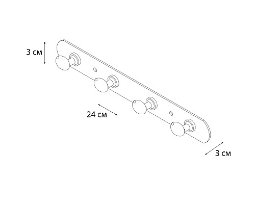 Планка FIXSEN 4 крючка FX-1414