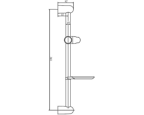 Душевая штанга Haiba HB8003 Хром