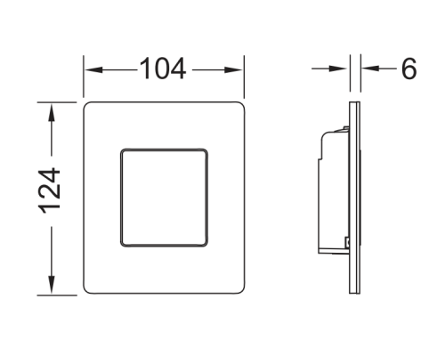 Клавиша смыва Tece Filo-Solid Urinal 9242433 для писсуара Белый матовый