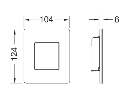 Клавиша смыва Tece Filo-Solid Urinal 9242433 для писсуара Белый матовый