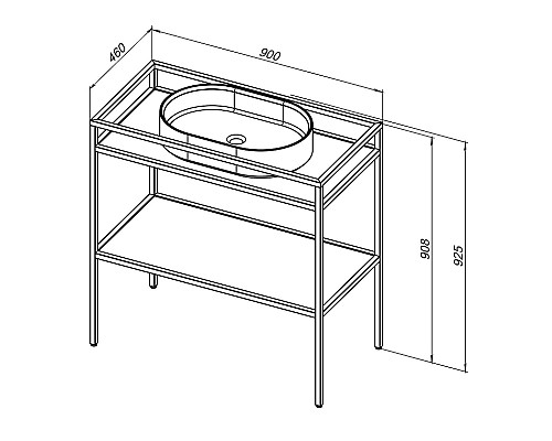 Консоль под раковину Allen Brau Liberty 90 1.33004.60 Медь браш