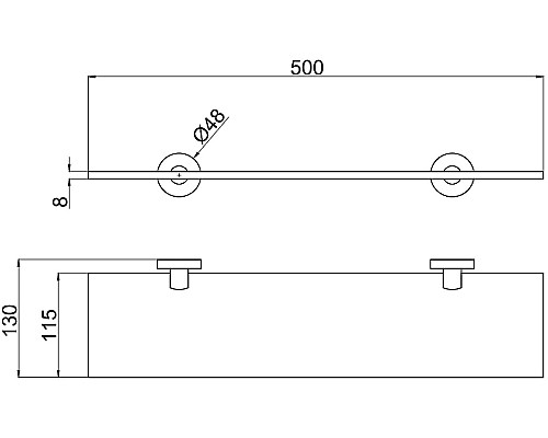 Стеклянная полка Allen Brau Priority 6.31013-00 Хром