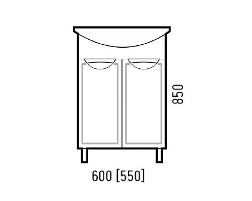 Тумба под раковину Corozo Монро 60 , Элеганс 60