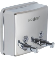 Диспенсер для жидкого мыла Nofer Inox двойной Глянцевая нержавеющая сталь