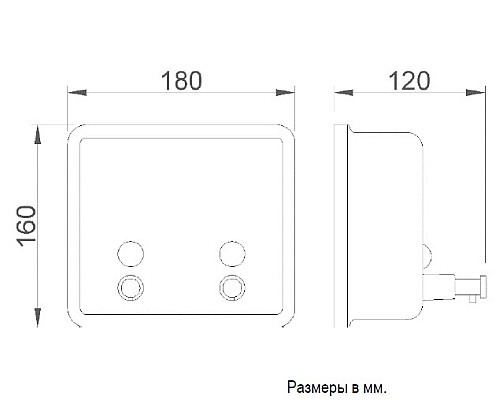 Диспенсер для жидкого мыла Nofer Inox 03005.B двойной Глянцевая нержавеющая сталь