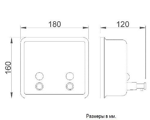 Диспенсер для жидкого мыла Nofer Inox 03005.B двойной Глянцевая нержавеющая сталь