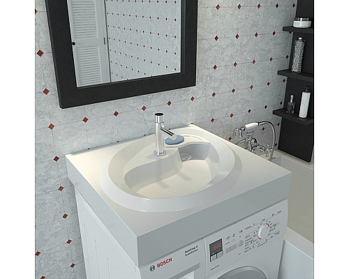 Раковина над стиральной машиной Ameli 60х55 с кронштейнами