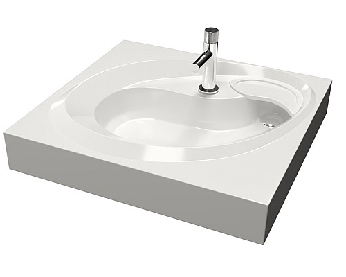 Раковина над стиральной машиной Ameli 60х55 с кронштейнами