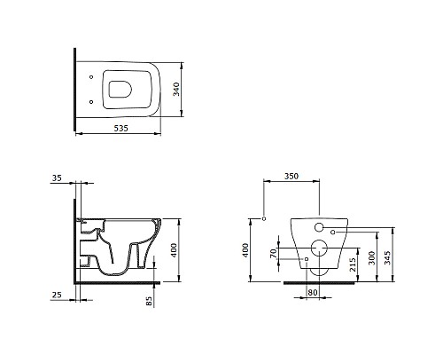 Унитаз Allen Brau Infinity 4.21011.20 подвесной Белый без сиденья