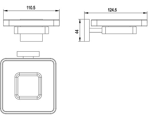 Мыльница Timo Selene 17022/17 золото матовое