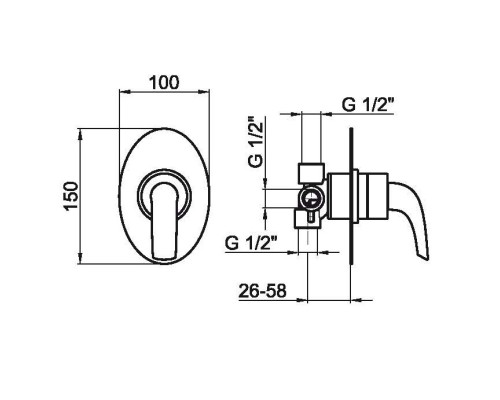 Смеситель для душа Webert Aria AC0680015