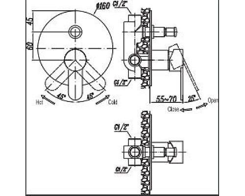 Смеситель Cezares LACONICO-VDI-BLC Белый