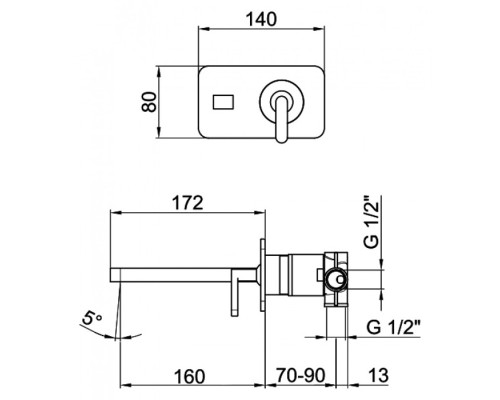 Смеситель для раковины Webert Living LV830606015
