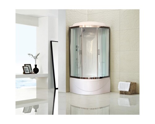 Душевая кабина Royal Bath ВК 90x90 стекло прозрачное задние стенки Белые
