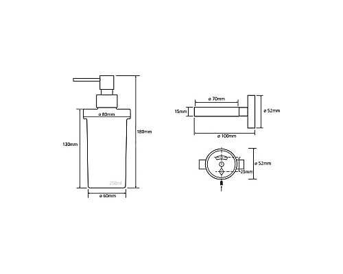 Настенный дозатор для жидкого мыла Bemeta 104109018g