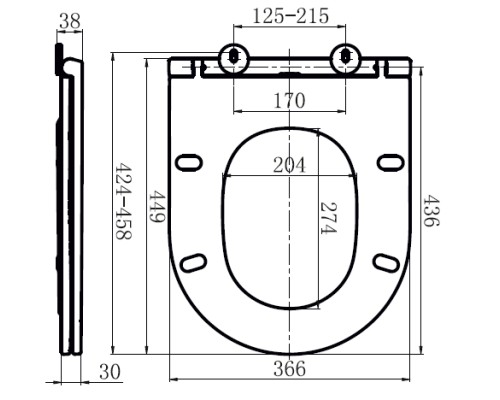 Крышка-сиденье для унитаза AM.PM Inspire C507853WH