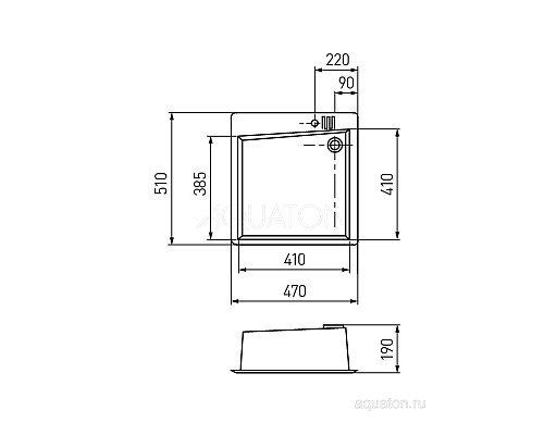 Раковина Рейн 80 Aquaton 1A72113KRW010