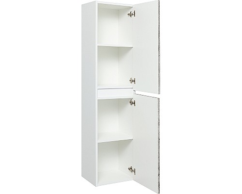 Шкаф пенал Runo Манхэттен 35 00-00001020 подвесной Серый бетон Белый