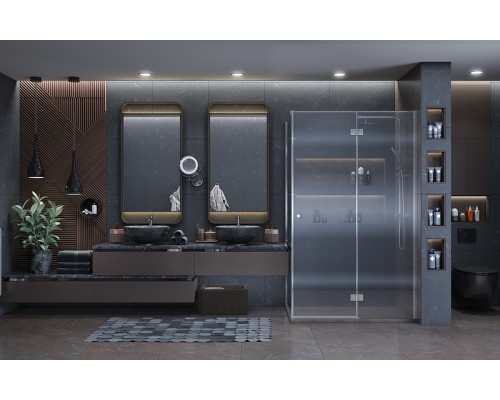 Душевой уголок Ambassador Diamond 120х90 профиль Хром стекло прозрачное