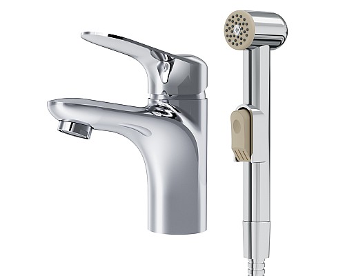 Смеситель для раковины AM.PM Sunny с гигиеническим душем F85C03000