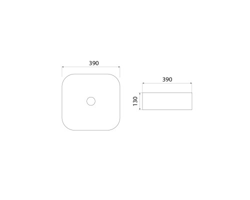 Раковина-чаша Iddis Bridge 39 BRIGM04i27 Серая матовая