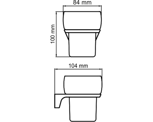 Стакан для зубных щеток WasserKRAFT Wiese K-8928 Оружейная сталь