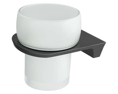 Стакан для зубных щеток WasserKRAFT Wiese K-8928 Оружейная сталь