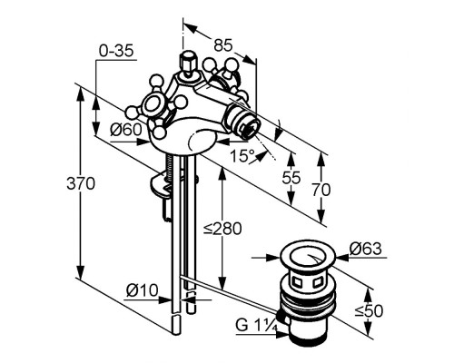Смеситель для биде Kludi Adlon 512110520