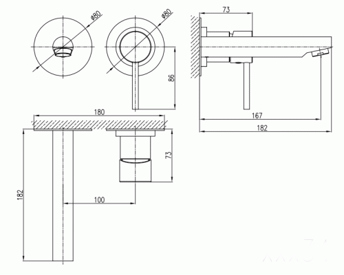 Смеситель для раковины Rav Slezak Seina SE934 Хром