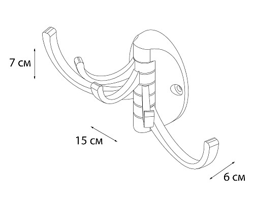 Крючок FIXSEN поворотный пятерной FX-505F