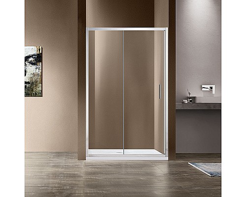 Душевая дверь Vincea Garda 145 VDS-1G145CL профиль Хром стекло прозрачное