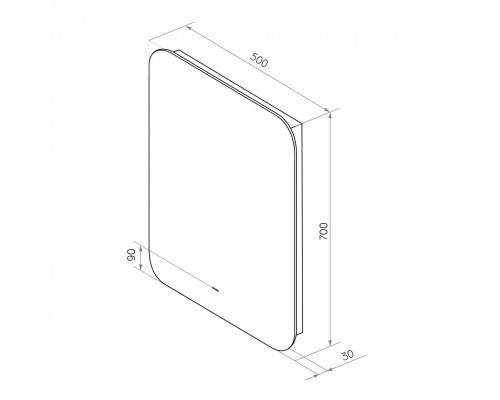 Зеркало Art&Max Ravenna AM-Rav-500-700-DS-F с подсветкой с бесконтактным выключателем