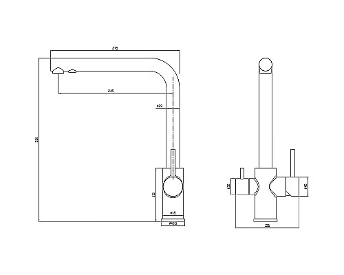 Смеситель для кухни Milacio Ultra MCU.553.SS Нержавеющая сталь