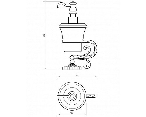 Дозатор для жидкого мыла Migliore Edera 16937 Золото