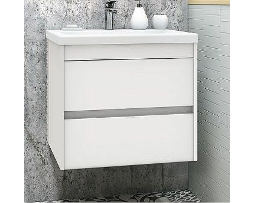 Тумба под раковину Art&Max Family-580-2C-SO-BL подвесная Белый глянец