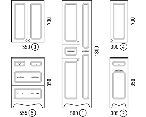 Комод Corozo Классика 30 SD-00000336 напольный Комод Corozo Классика 30 SD-00000336 напольный