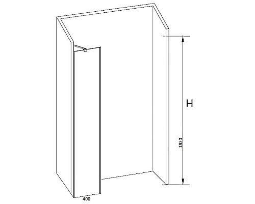 Душевая стенка RGW Z-09 40 06220904-11 профиль Хром стекло прозрачное