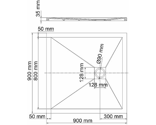 Душевой поддон из искусственного камня WasserKRAFT Dill 90x90 61T03 Черный матовый Душевой поддон из искусственного камня WasserKRAFT Dill 90x90 61T03 Черный матовый