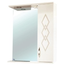 Зеркало со шкафом Bellezza Элеганс 50 R 4618606521070 с подсветкой Бежевое