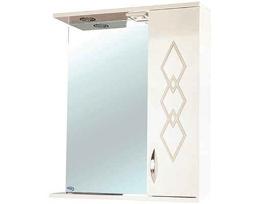 Зеркало со шкафом Bellezza Элеганс 50 R 4618606521070 с подсветкой Бежевое Зеркало со шкафом Bellezza Элеганс 50 R 4618606521070 с подсветкой Бежевое