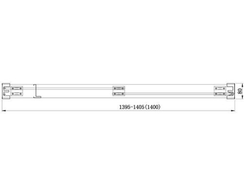 Душевая дверь Aquanet Delta NPD6122 140, прозрачное стекло