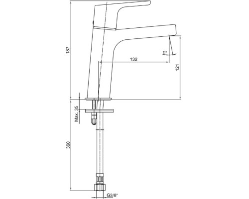 Смеситель для раковины E.C.A. Luna 102808940EX Золото