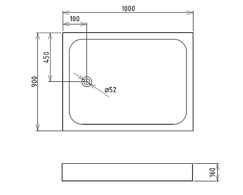 Душевой поддон Gemy ST12B
