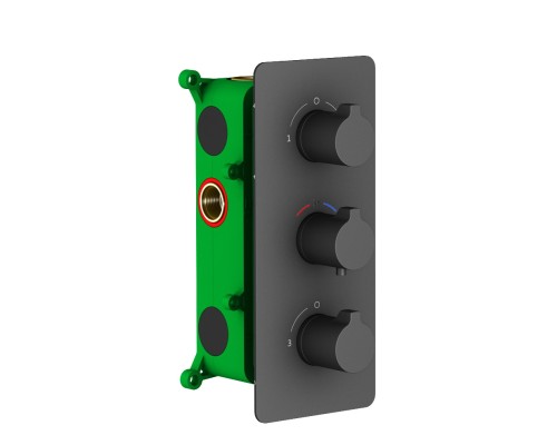 Душевая система встроенная с термостатом Timo Petruma SX-5149/03SM черный