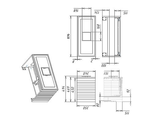 Тумба под раковину La Fenice Cubo Grigio серый 90