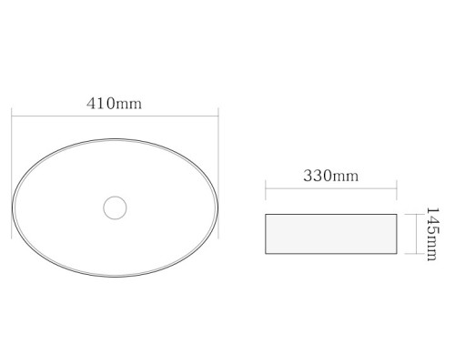 Раковина керамическая накладная SantiLine SL-1016MB